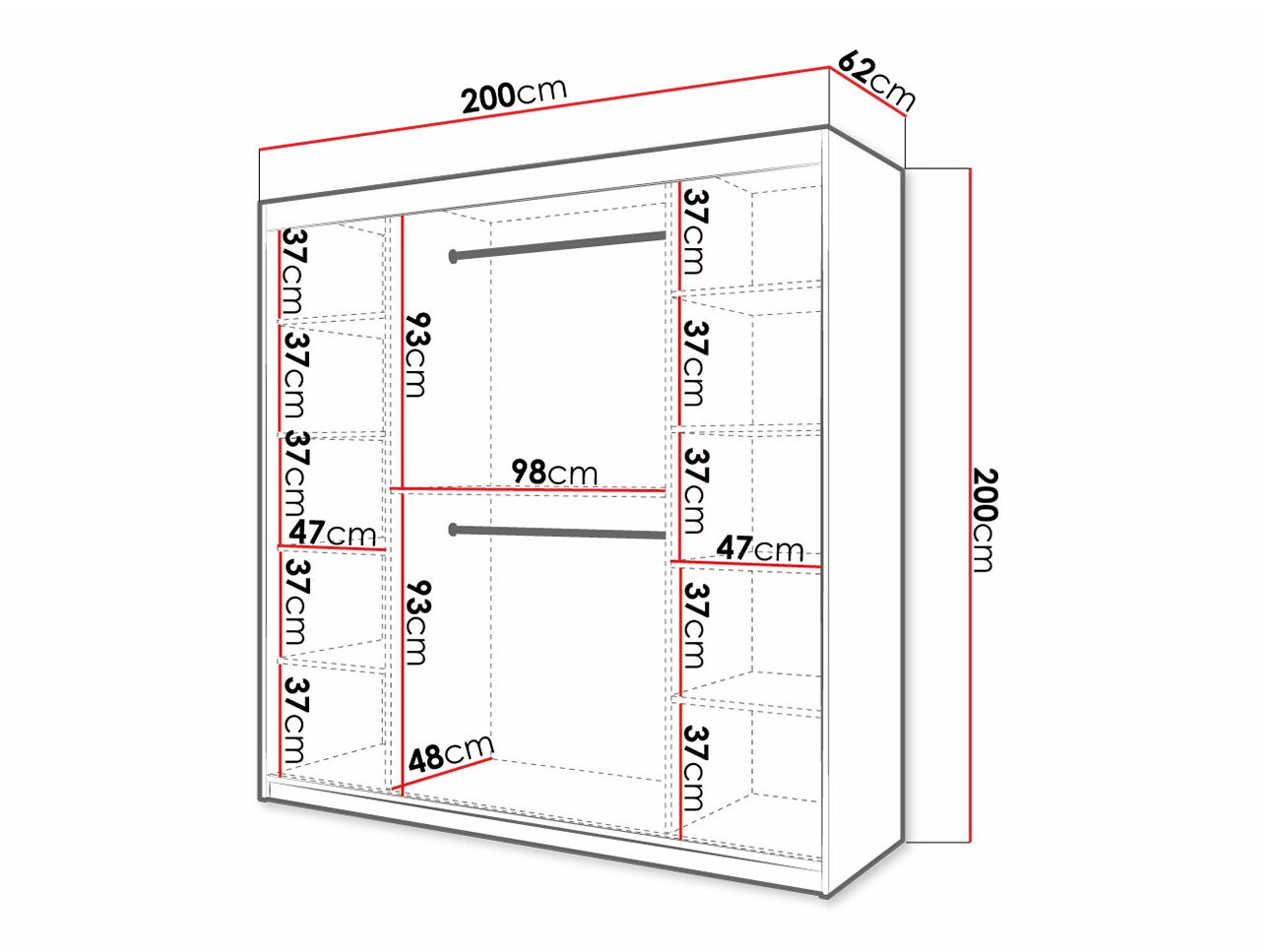 Skapis Hartford 400 (Balts)