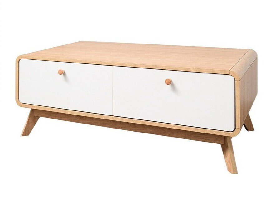 Журнальный столик Elbtena 100 (Дуб + Белый)