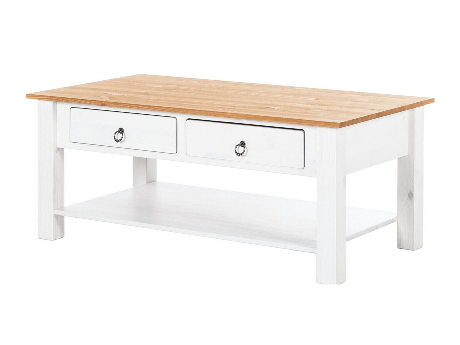 Žurnālu galdiņš Denton 120 (Balts + Medus ozols)