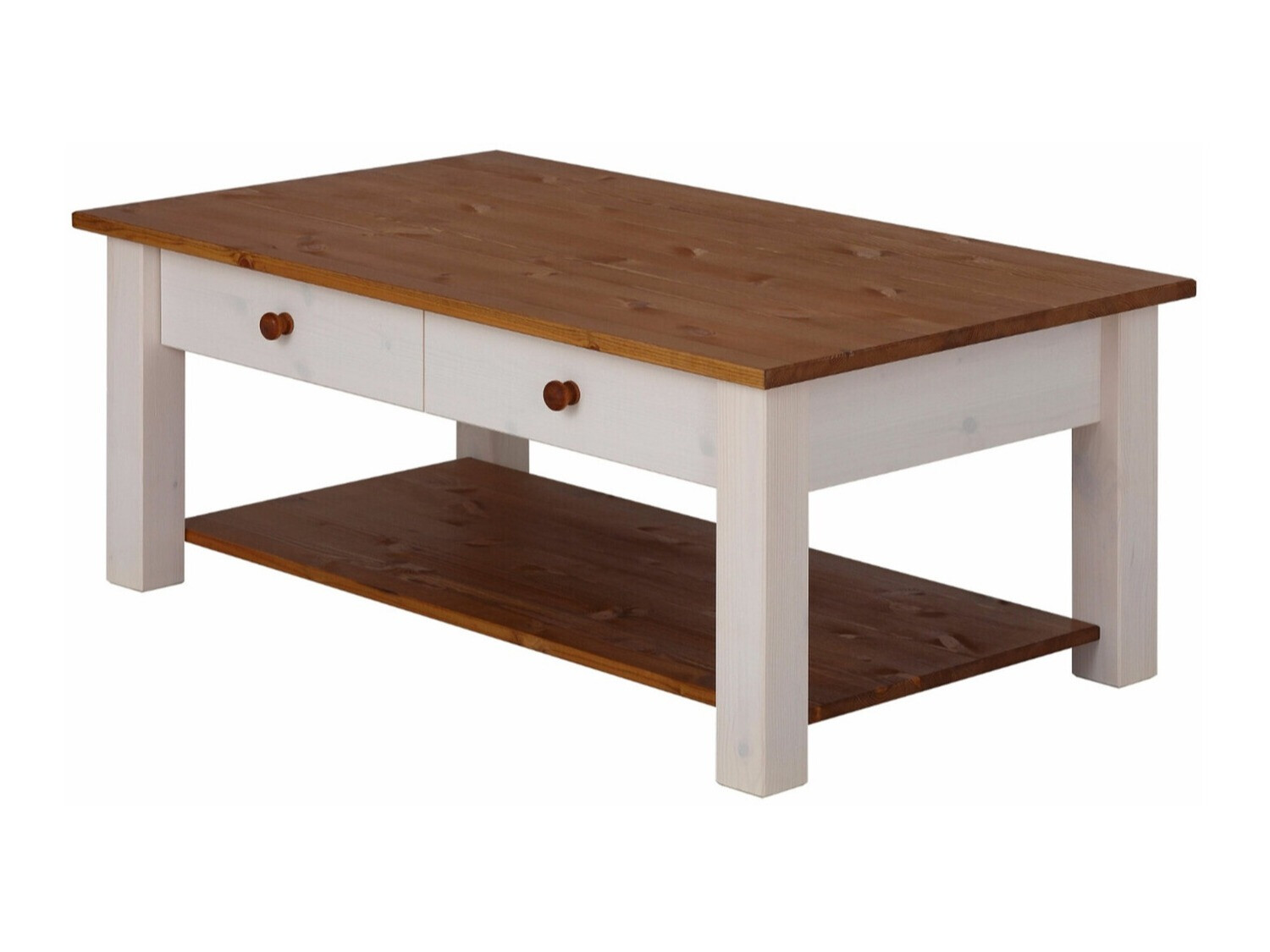 Žurnālu galdiņš Denton 754 (Balts + Medus ozols)