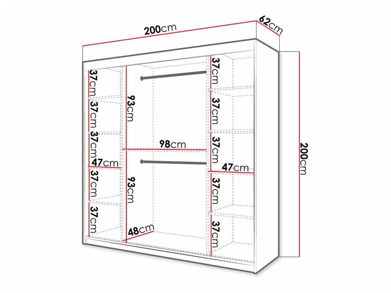 Skapis Hartford 403 (Melns)