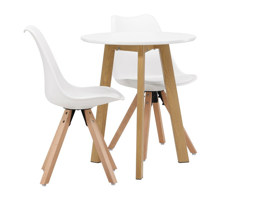 Ēdamistabas komplekts Dallas 3781 (Balts + Gaiši brūns)