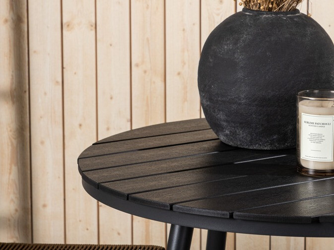 Galds un krēslu komplekts Dallas 3782 (Gaiši brūns + Melns)