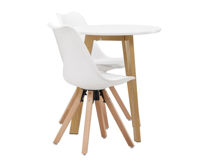 Обеденный гарнитур Dallas 3781 (Белый + Светло-коричневый)