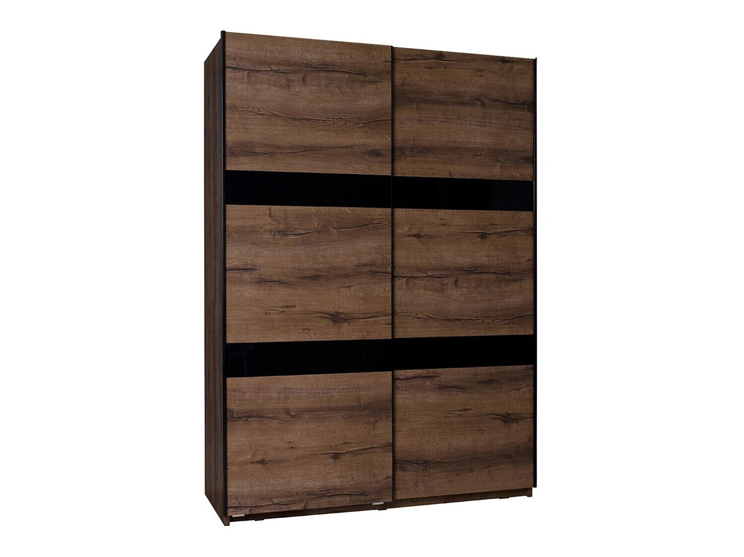 Шкаф Fivelbo 109 (Монастырский дуб + Глянцевый черный)