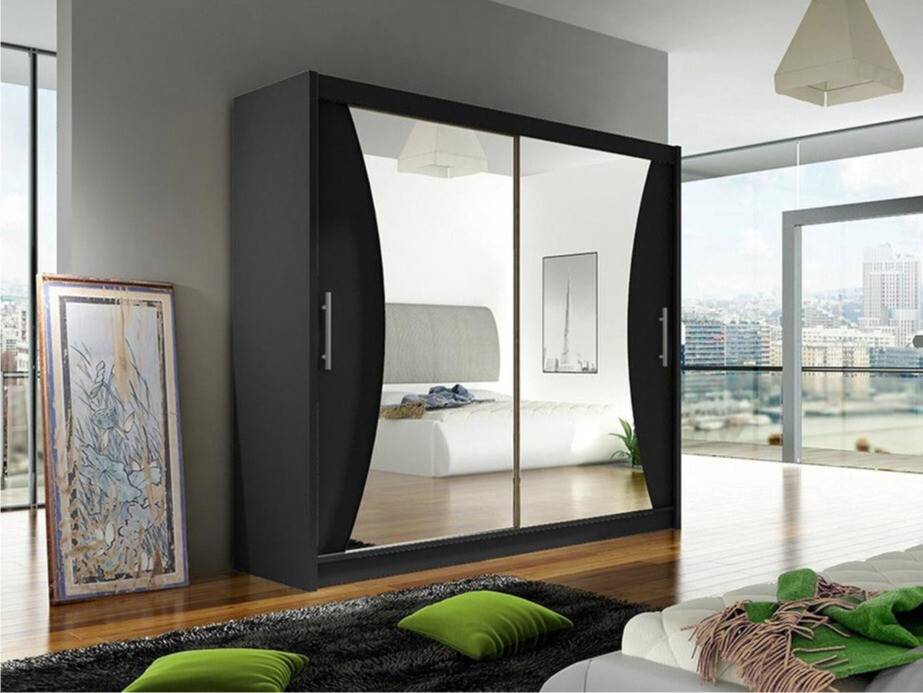 Skapis Closico 124 (Melns)