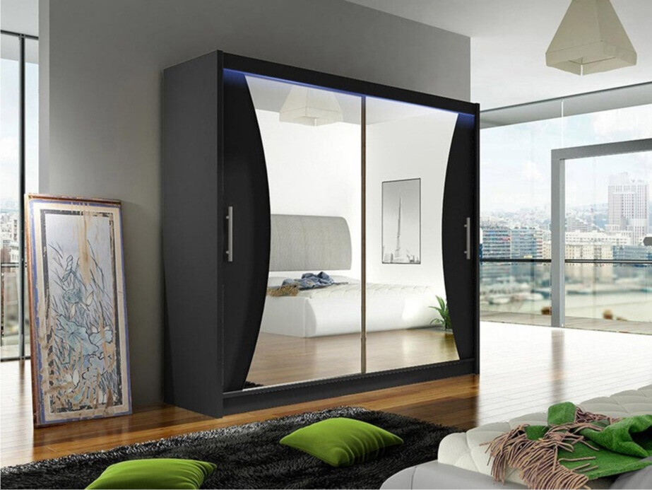 Skapis Closico 124 (Melns)