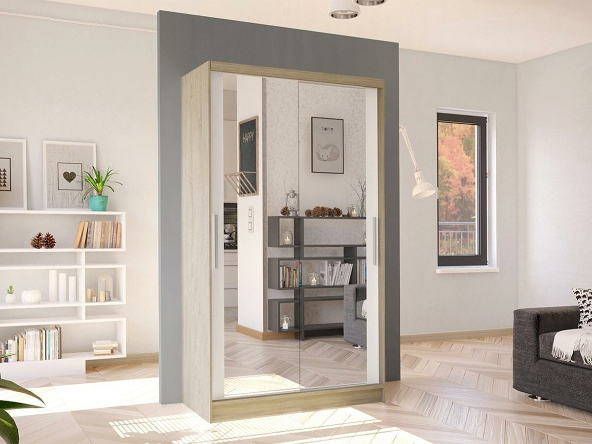 Skapis Closico 165 (Sonomas ozols + Balts)