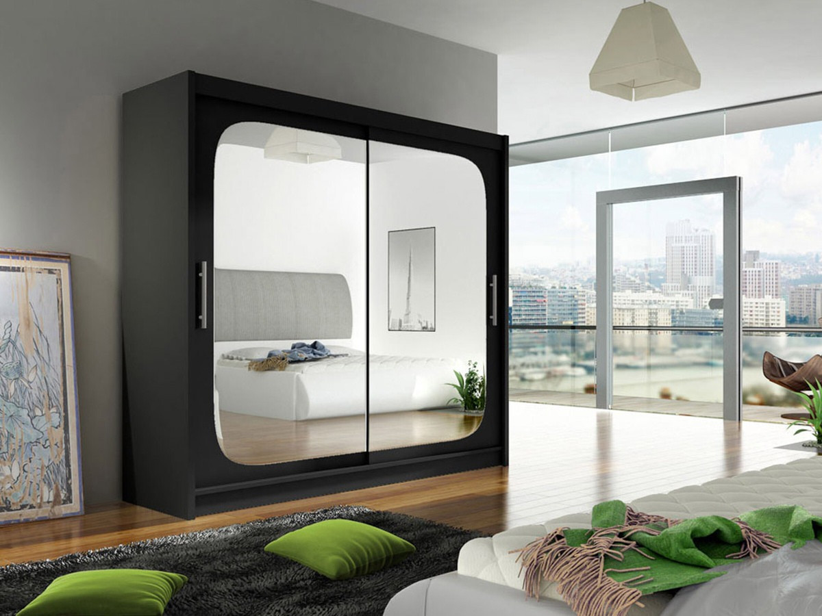 Skapis Closico Pallor VIII (Melns)