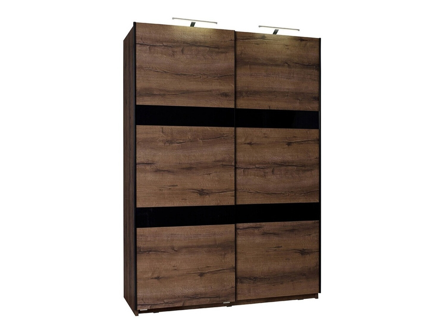 Skapis Fivelbo 109 (Monastery ozols + Glancēts melns)