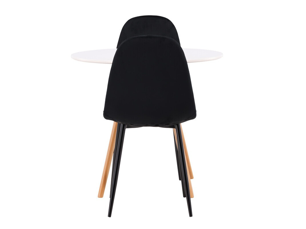 Ēdamistabas komplekts Dallas 3790 (Melns + Aksominė Melns)