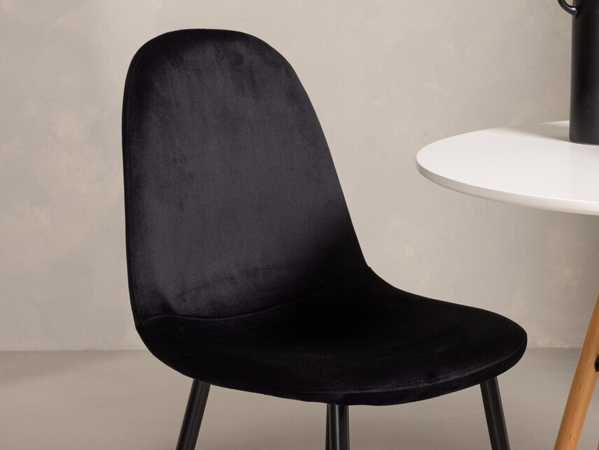 Ēdamistabas komplekts Dallas 3790 (Melns + Aksominė Melns)