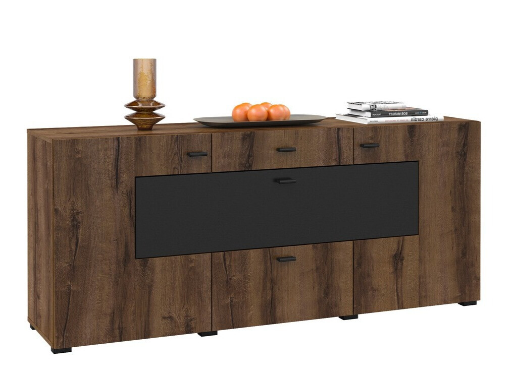 Kомод Mondalo 104 (Монастырский дуб + Матовый черный)