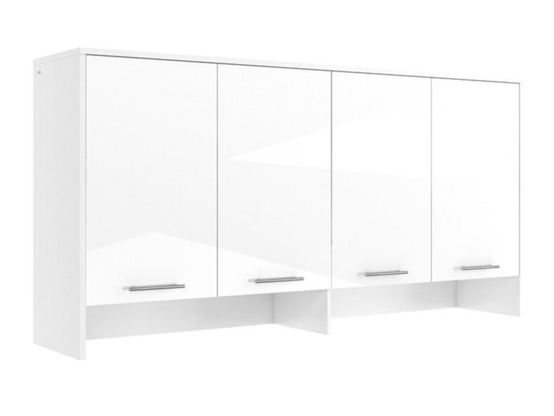 Skapis Concept Pro Lenart II (Balts + Glancēts balts)