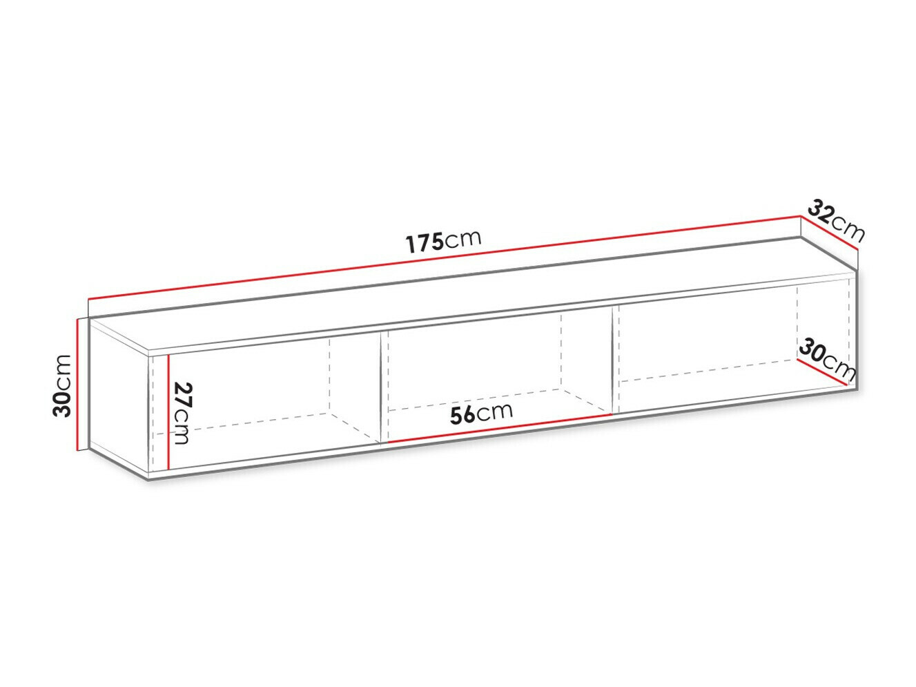 TV galds Felduno 101 (Balts + Zelta)