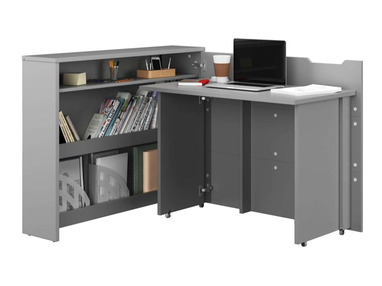 Угловой письменный стол Concept Pro Lenart Levfere 101 (Серый)