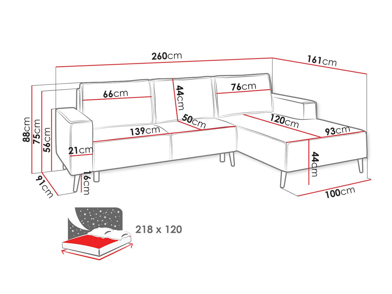 Stūra dīvāns Lincoln 172 (Zetta 300)