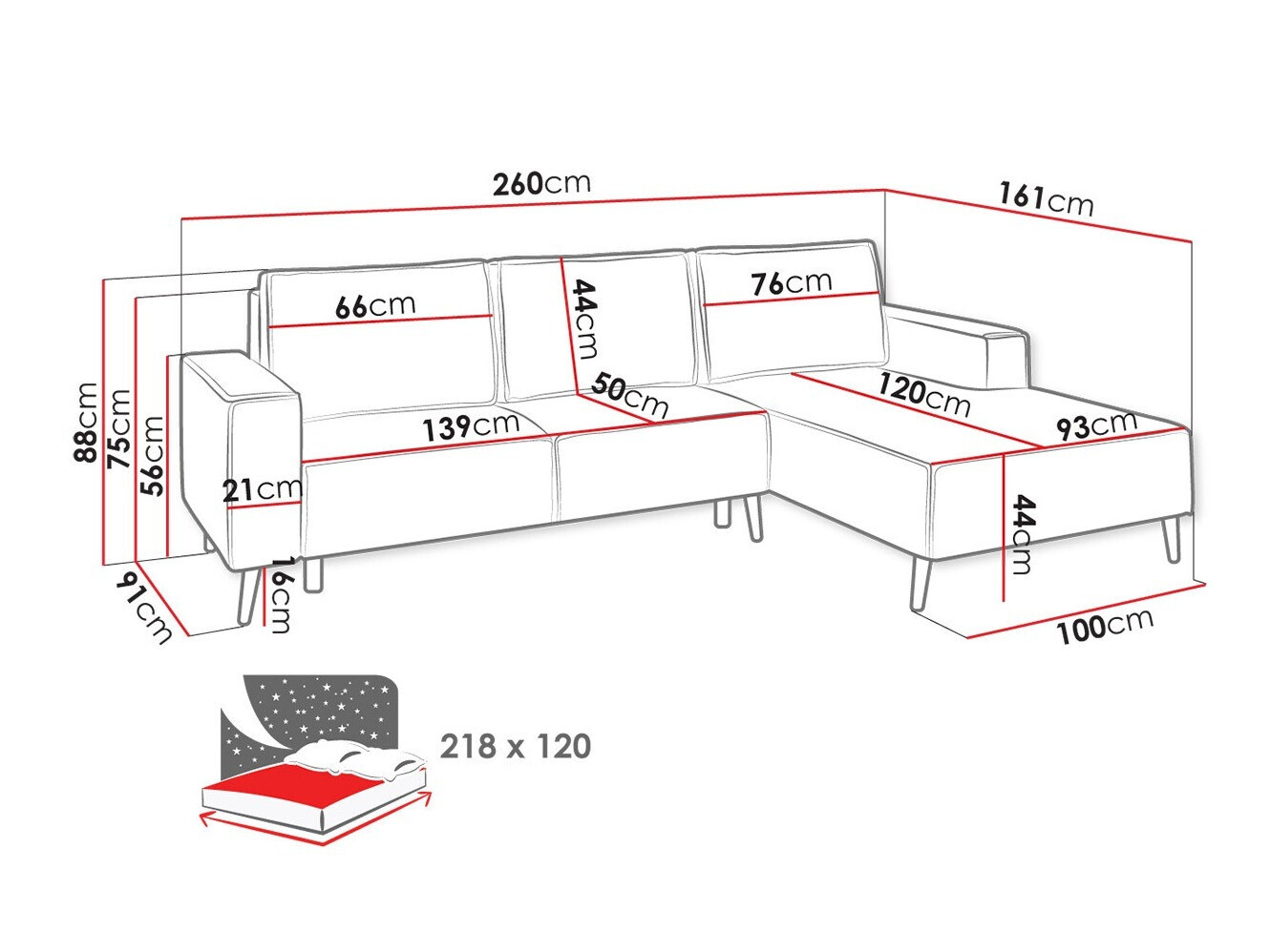 Угловой диван Lincoln 172 (Zetta 293)