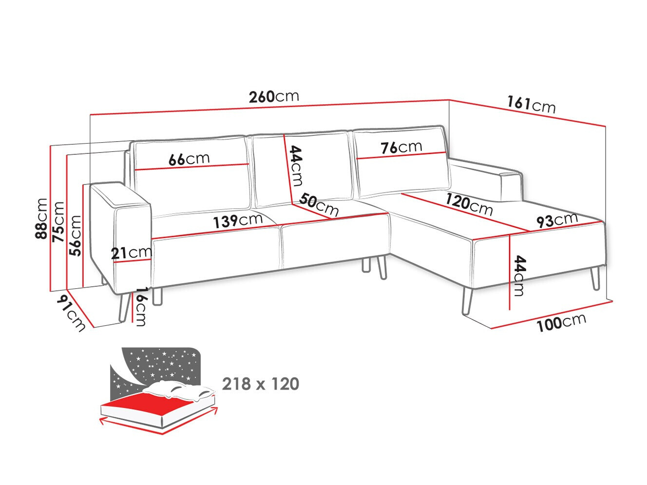 Угловой диван Lincoln 172 (Zetta 295)