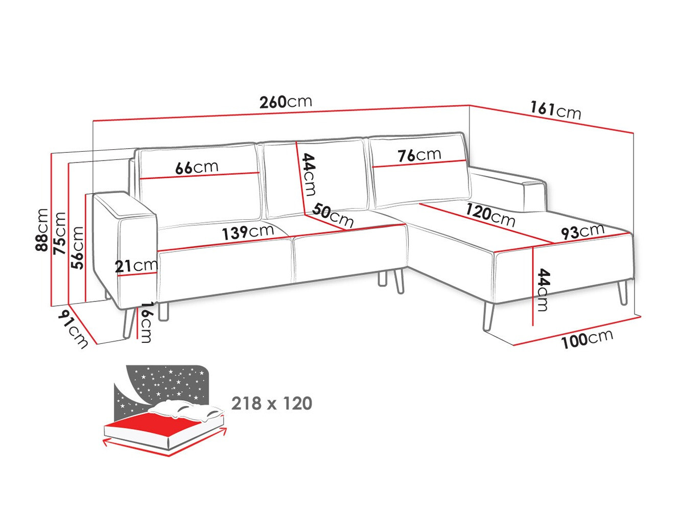 Угловой диван Lincoln 172 (Zetta 302)