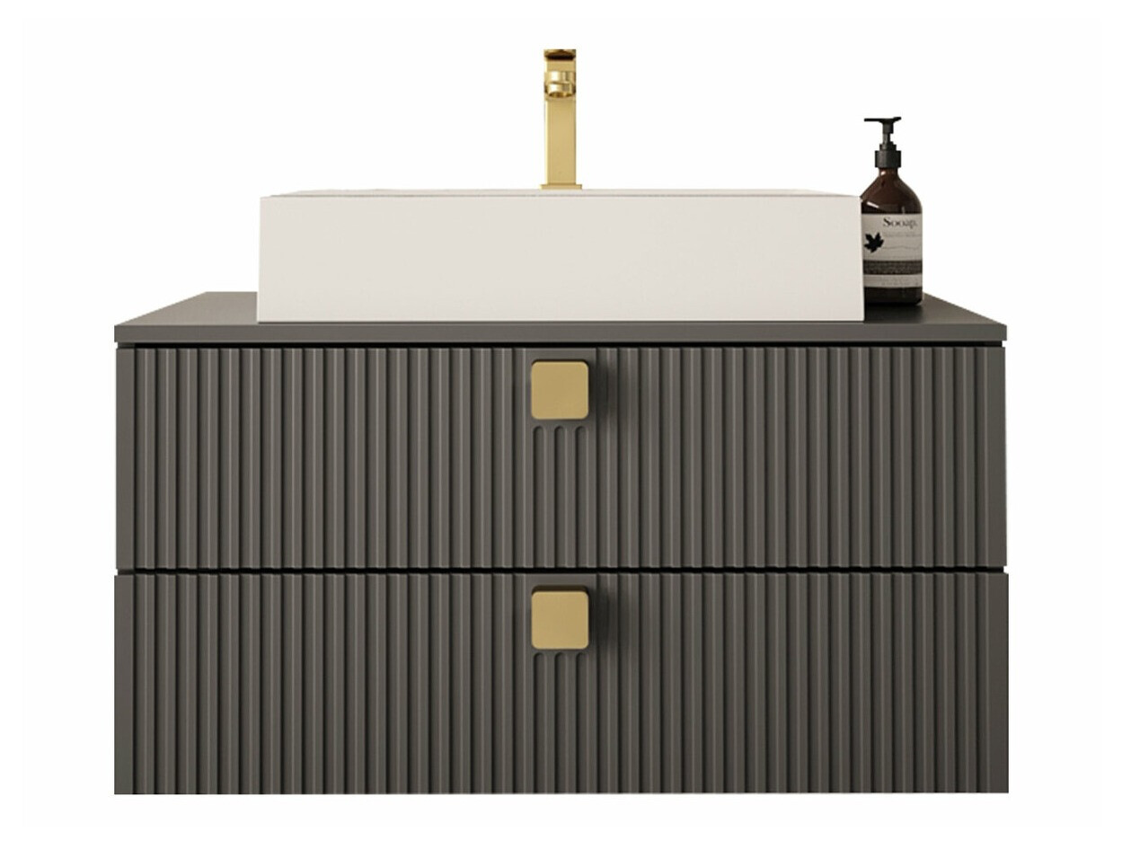 Piekarams vannas istabas skapītis izlietnei Orlvera 102 (Pelēks)