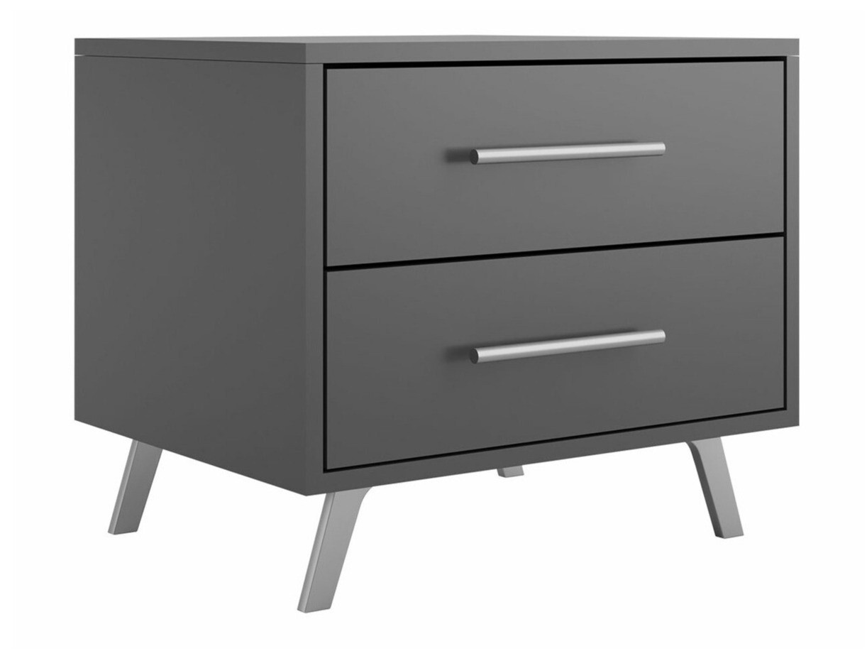 Прикроватная тумбочка Dortivu 119 (Графит + Серебряный)