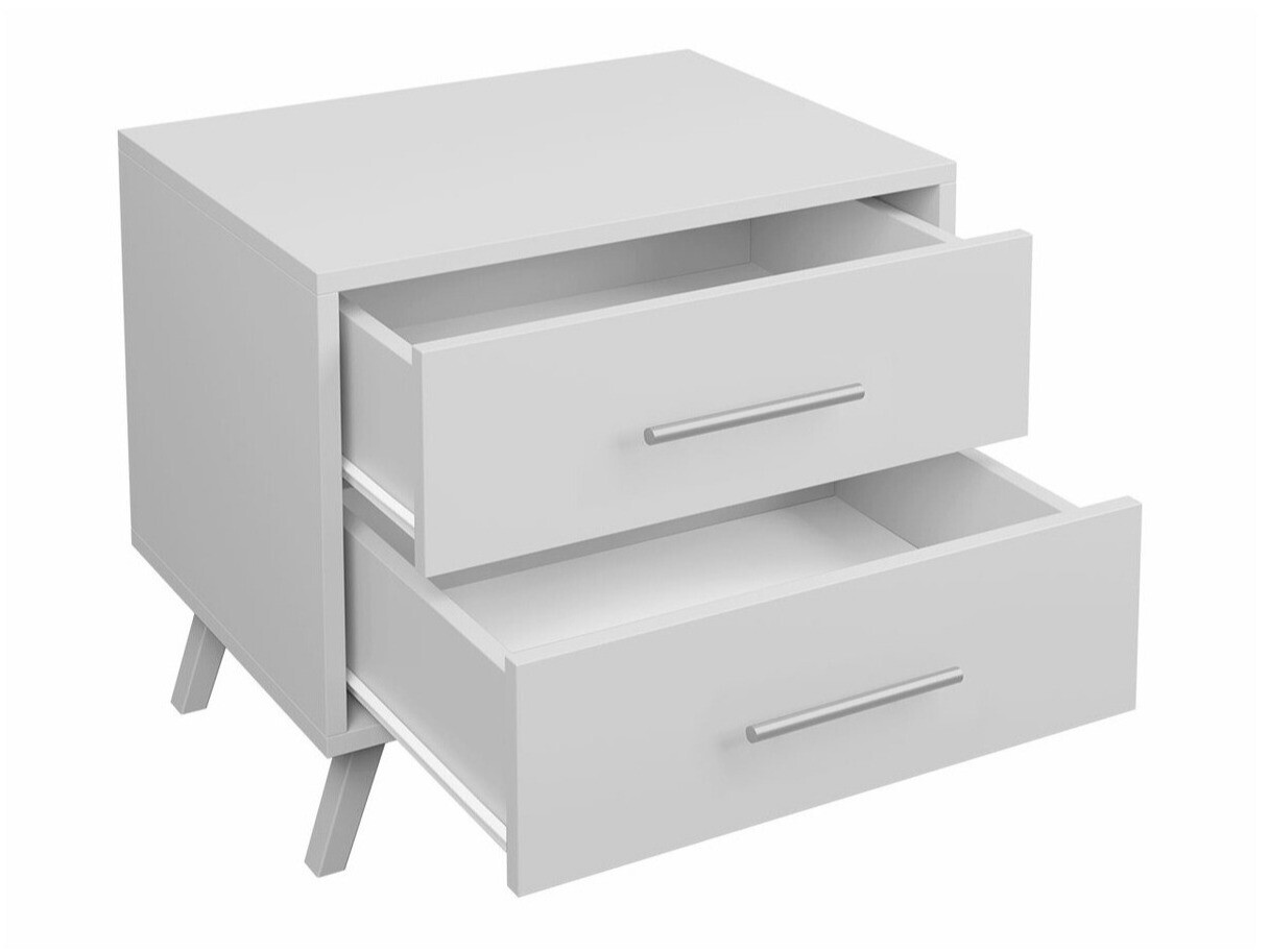 Прикроватная тумбочка Dortivu 119 (Графит + Серебряный)