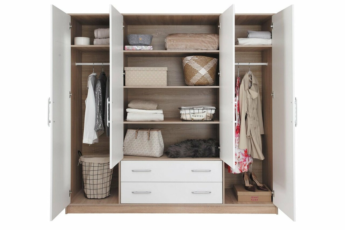 Шкаф Cavmero 101 (Сонома Дуб + Белый)