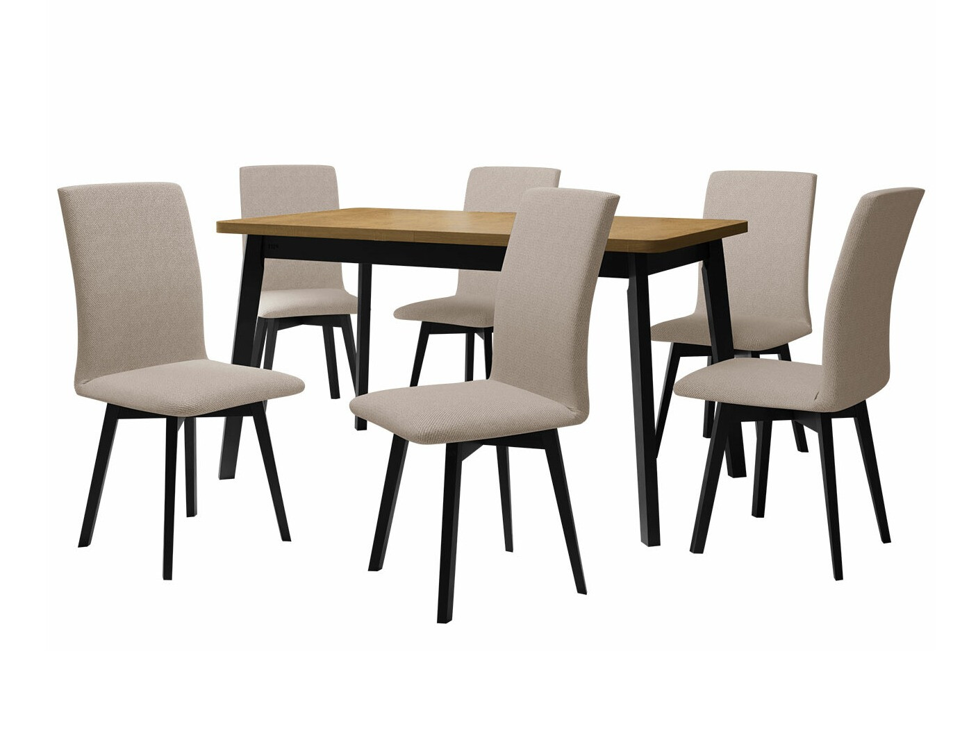 Ēdamistabas komplekts Victorville 292 (Sonomas ozols + Melns)