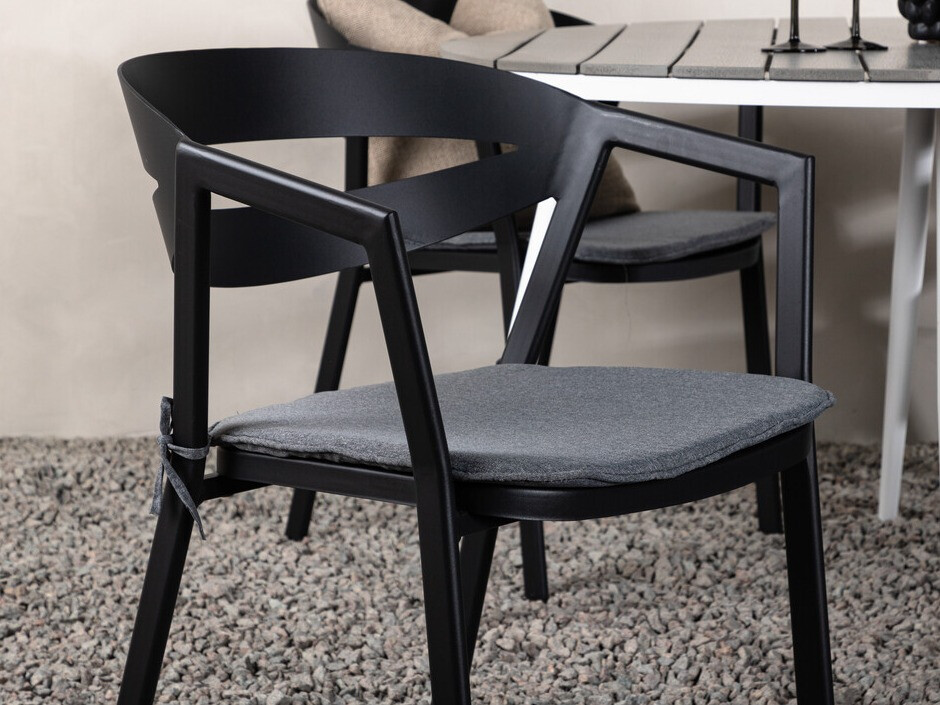 Galds un krēslu komplekts Dallas 4791 (Balts + Pelēks)