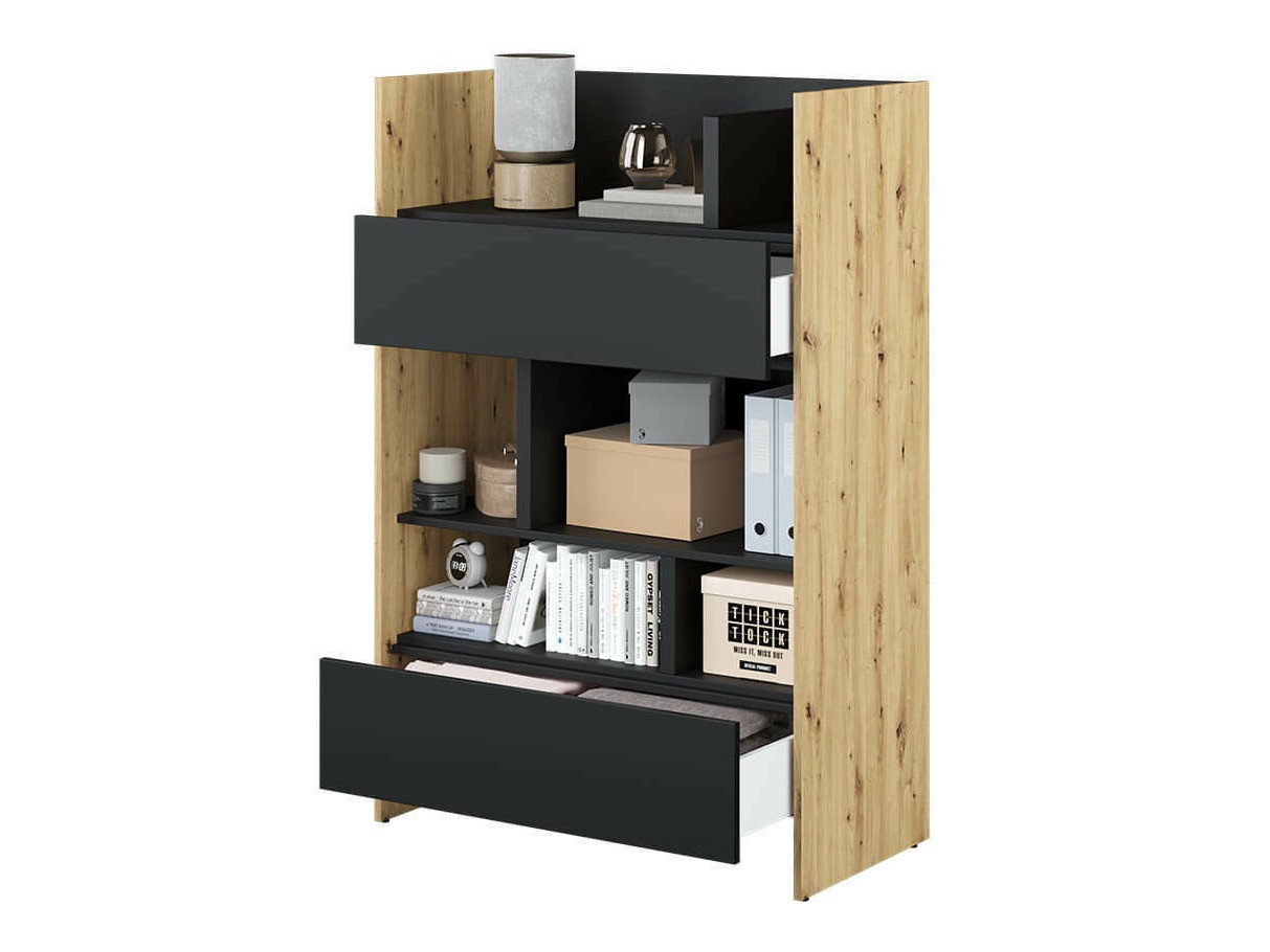 Plaukts Concept Pro Lenart Levfere 150 (Artisan ozols + Melns)