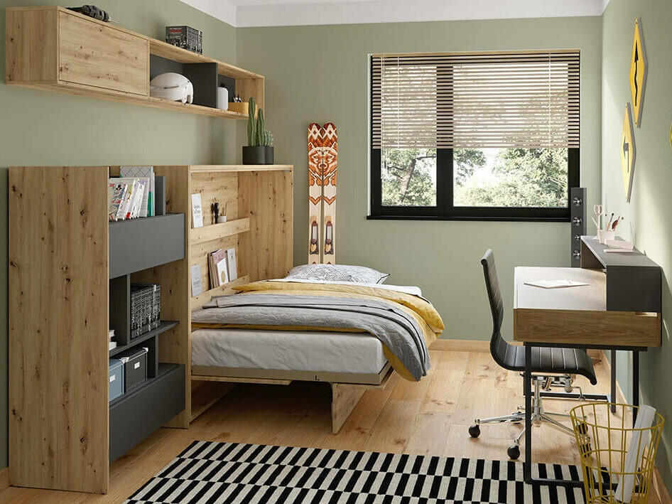 Plaukts Concept Pro Lenart Levfere 150 (Artisan ozols + Melns)