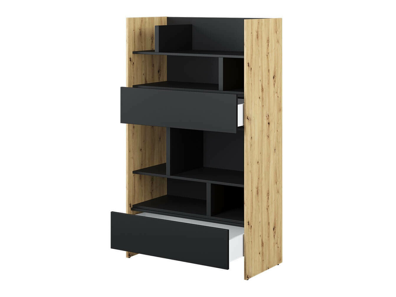 Plaukts Concept Pro Lenart Levfere 151 (Artisan ozols + Melns)