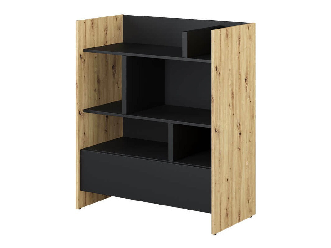 Стеллаж Concept Pro Lenart Levfere 149 (Artisan дуб + Чёрный)