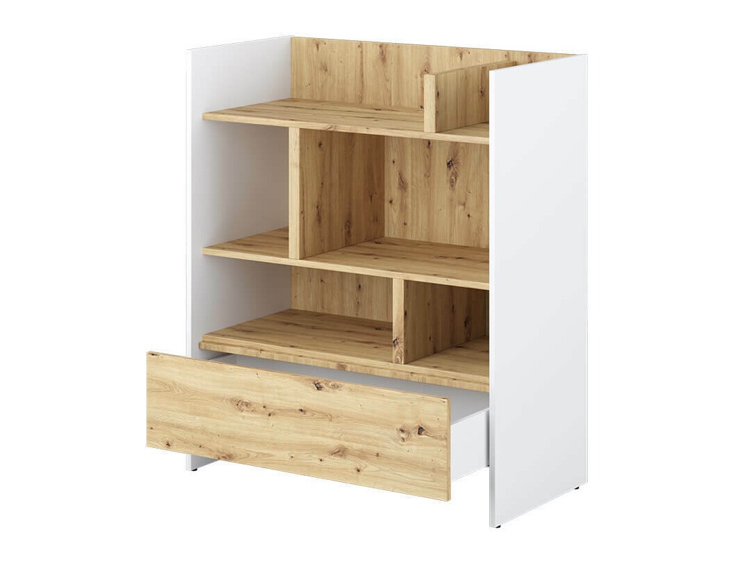 Стеллаж Concept Pro Lenart Levfere 149 (Белый + Artisan дуб)