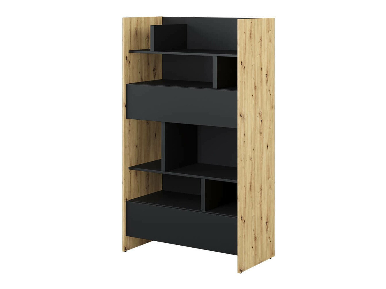 Стеллаж Concept Pro Lenart Levfere 151 (Artisan дуб + Чёрный)