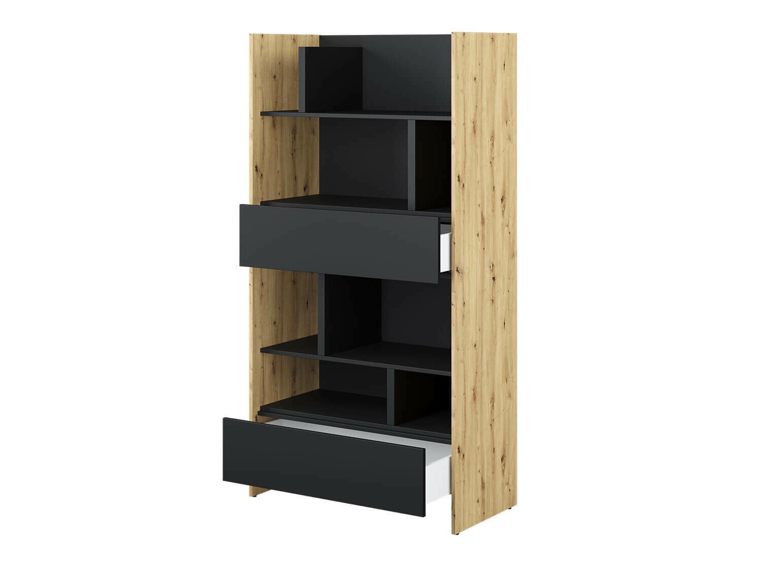 Стеллаж Concept Pro Lenart Levfere 152 (Artisan дуб + Чёрный)
