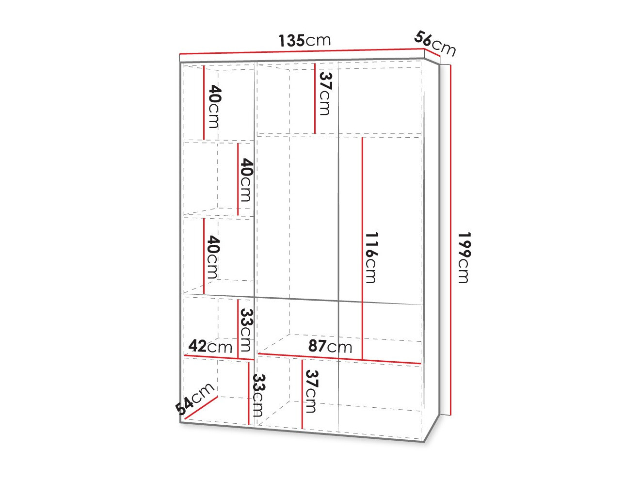 Шкаф Levmari 114 (Белый)