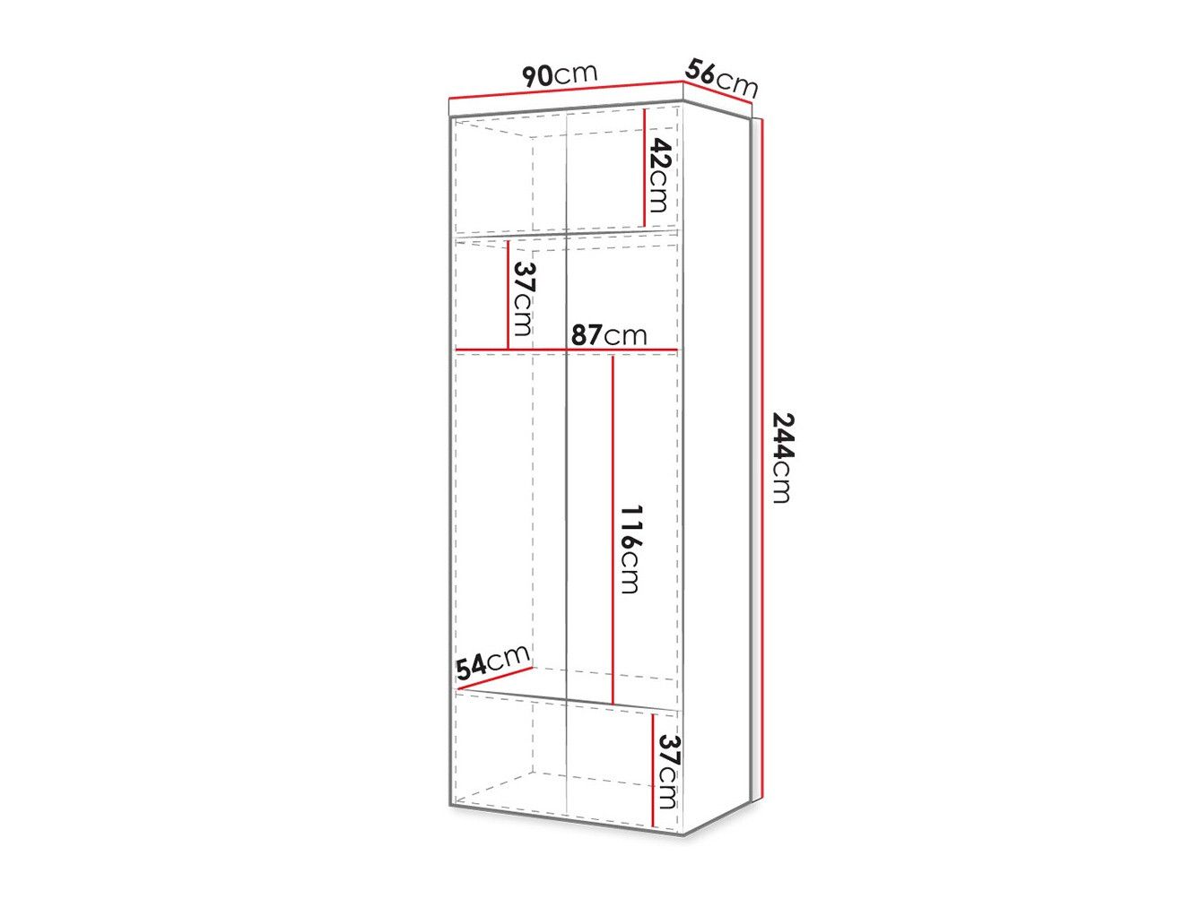 Skapis Levmari 112 (Balts)