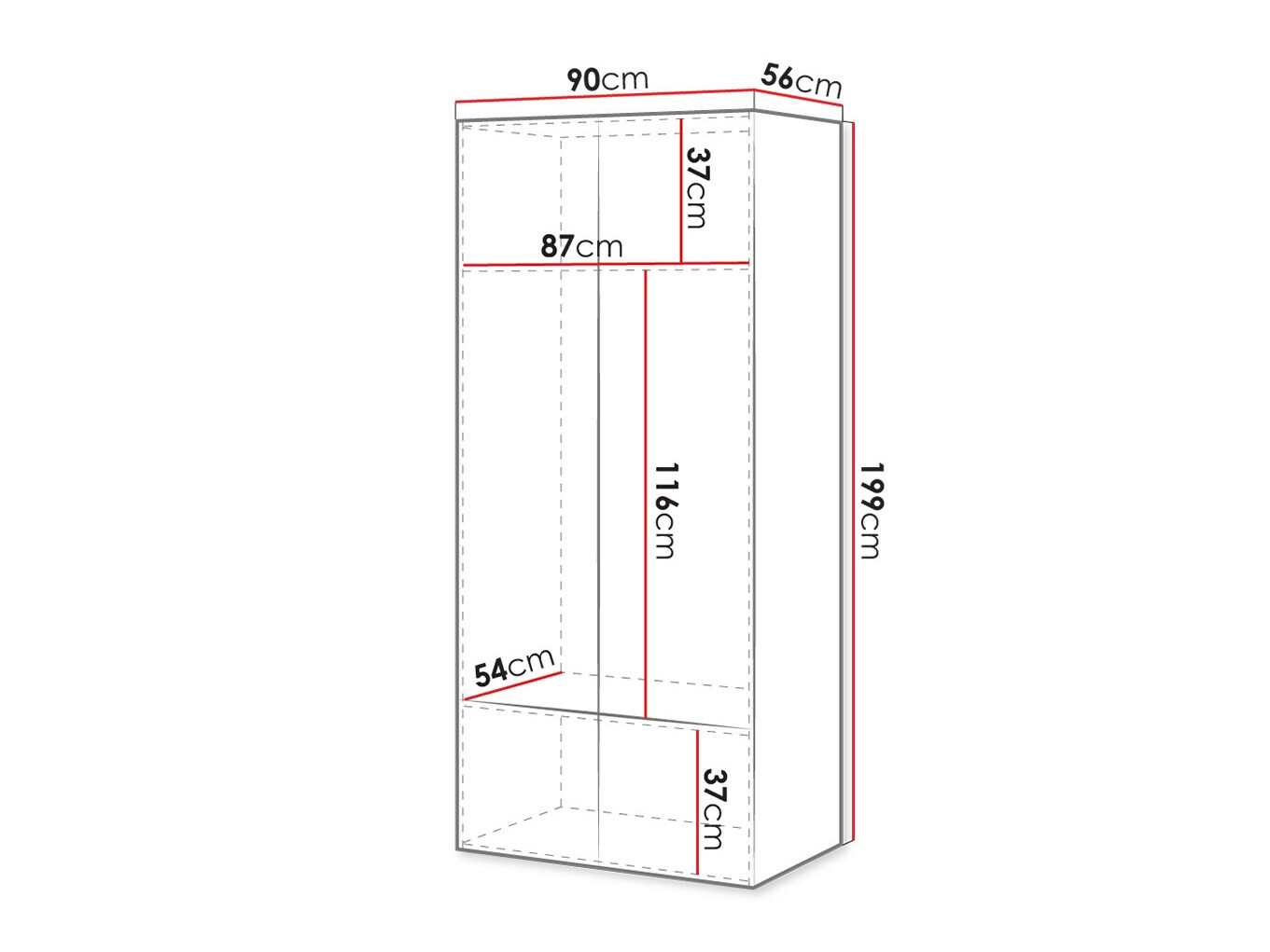 Skapis Levmari 112 (Melns)