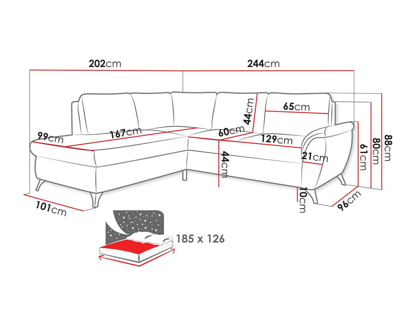 Угловой диван Lincoln 174 (Barrel 19)