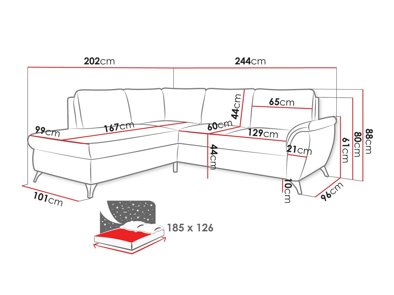 Угловой диван Lincoln 174 (Barrel 83)