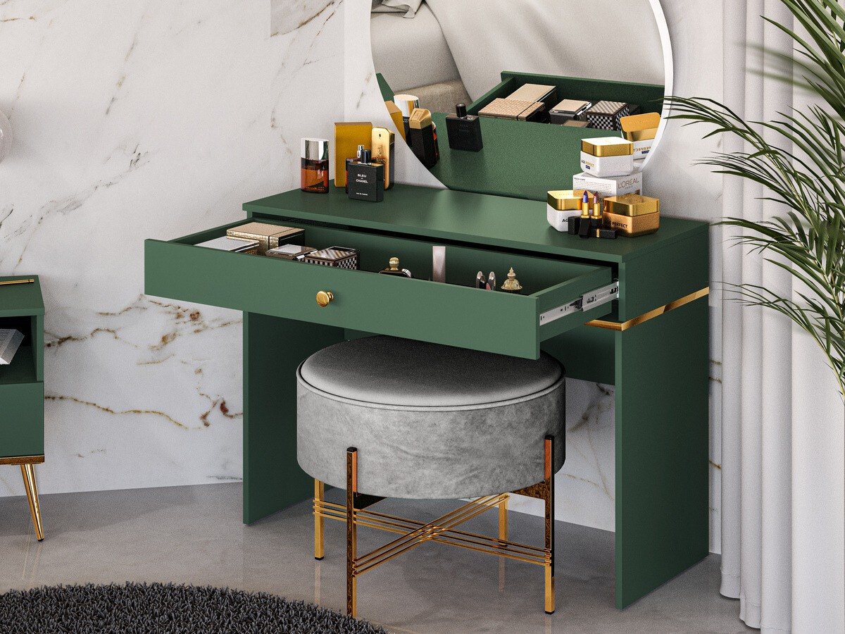 Grima galds Flonovu 108 (Tumši zaļš + Zelta)