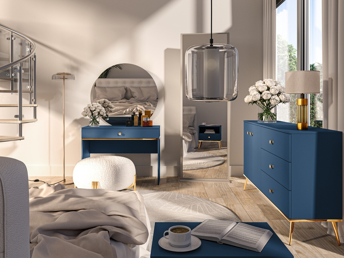 Grima galds Flonovu 108 (Tumši zils + Zelta)