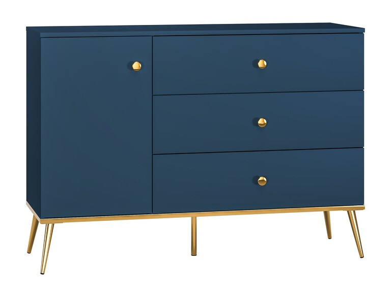 Kомод Flonovu 103 (Темно-синий + Золотой)