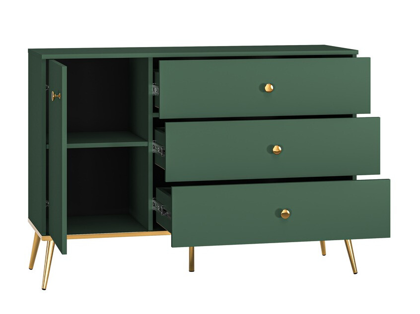 Kumode Flonovu 103 (Tumši zaļš + Zelta)