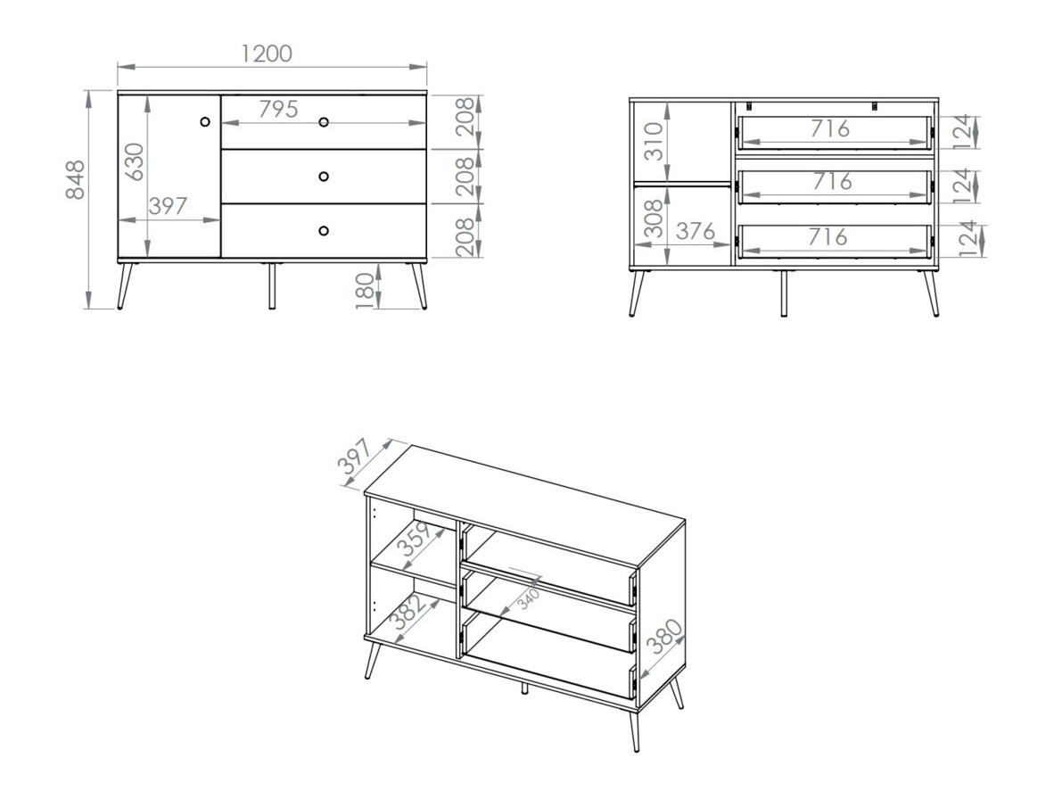 Kumode Flonovu 103 (Tumši zaļš + Zelta)