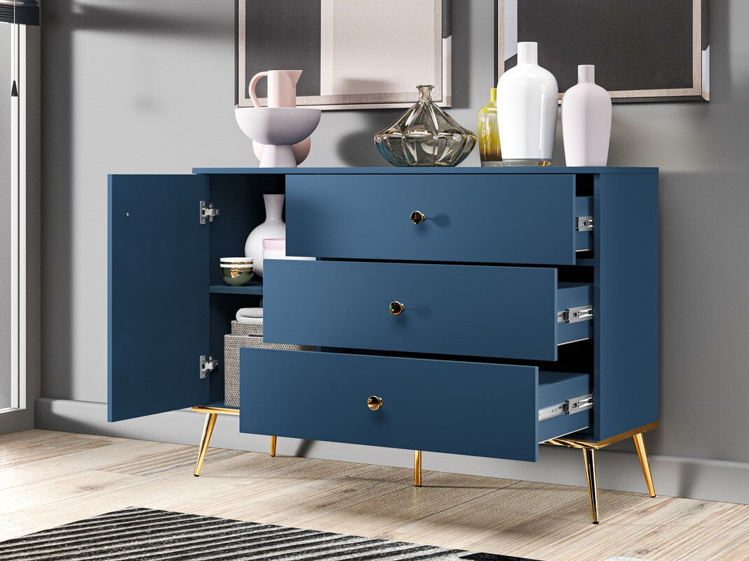 Kumode Flonovu 103 (Tumši zils + Zelta)