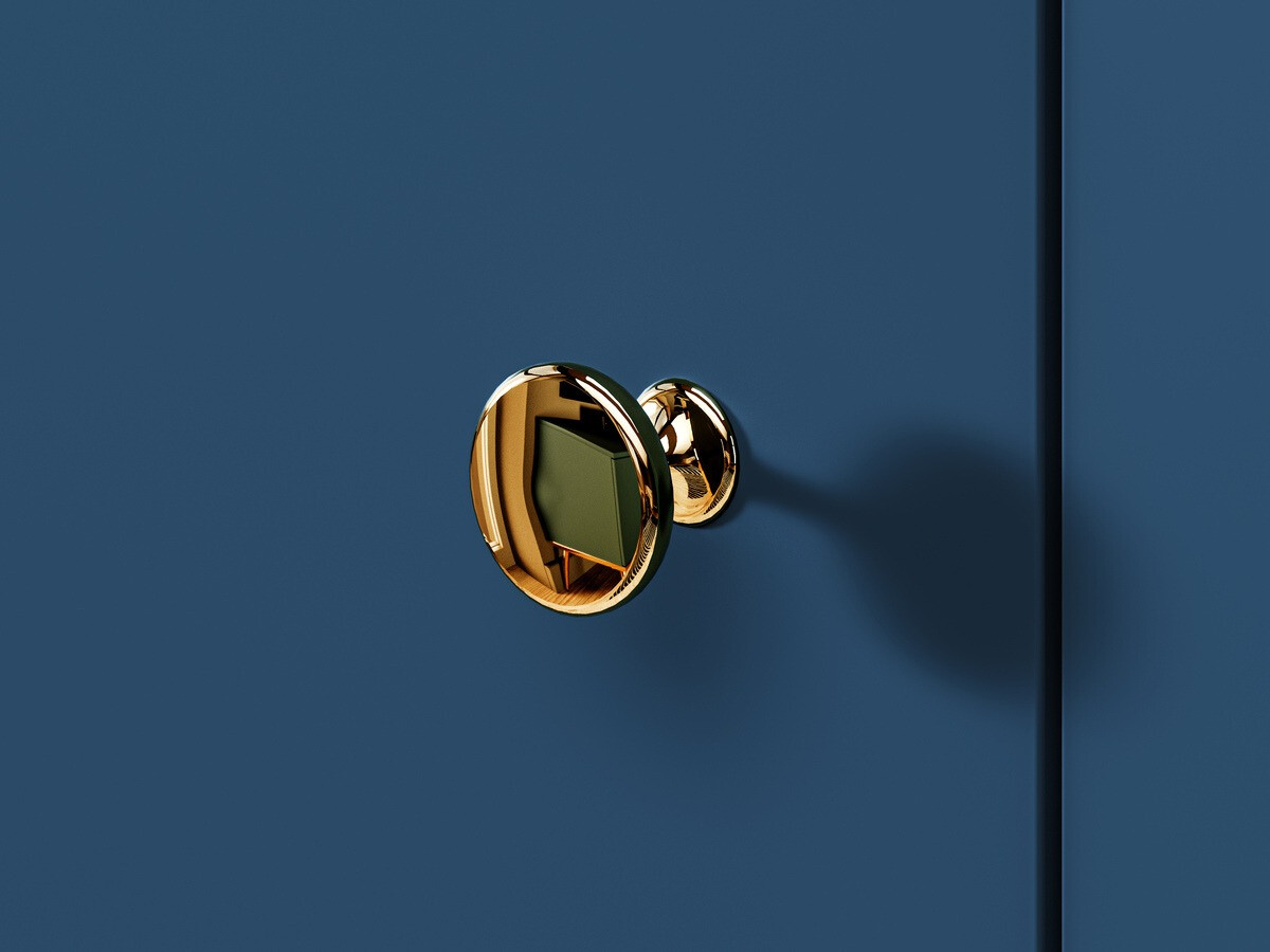 Kumode Flonovu 103 (Tumši zils + Zelta)