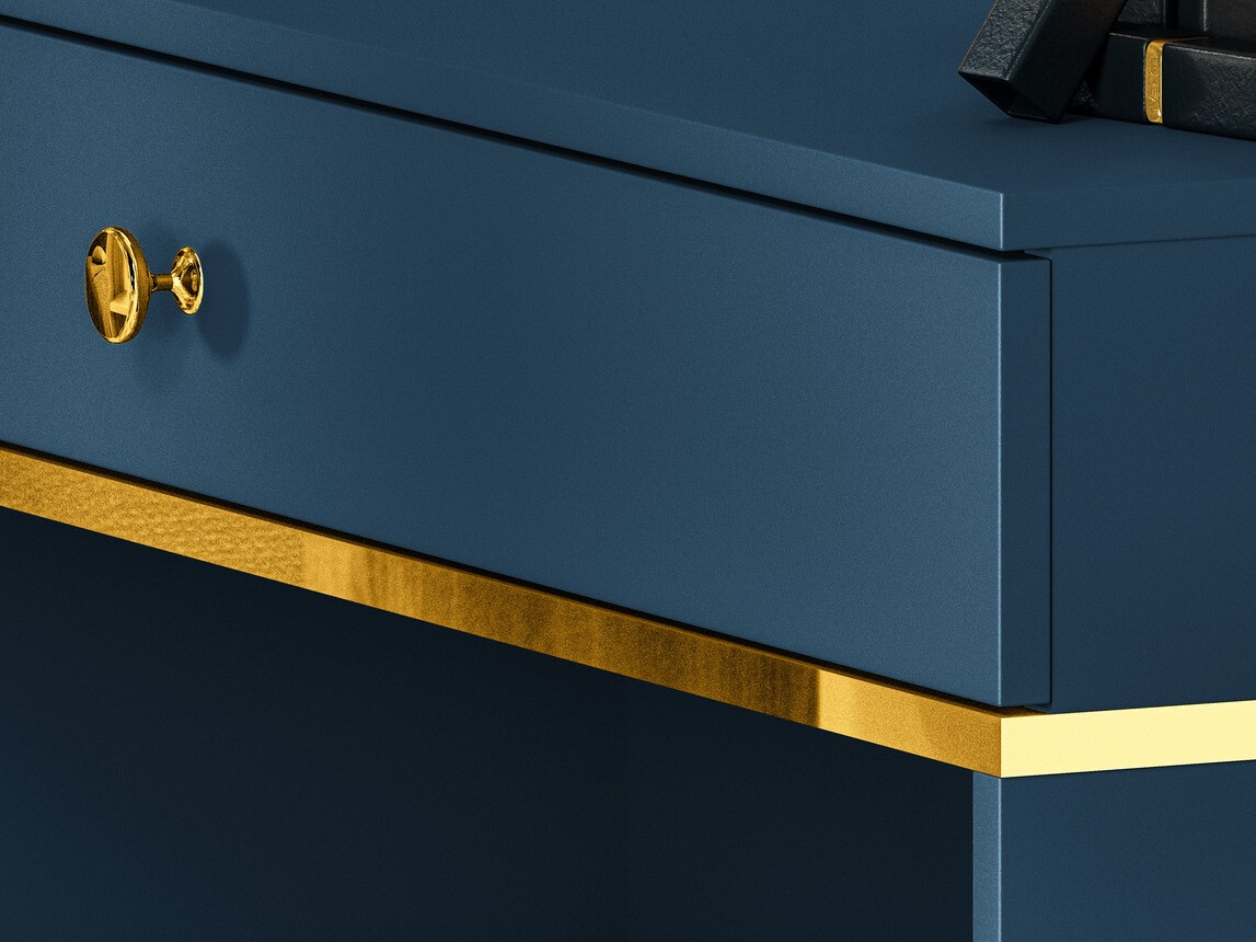 Макияжный столик Flonovu 108 (Темно-синий + Золотой)